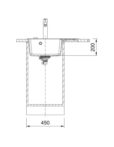 Мойка для кухни прямоугольная Franke Centro CNG 611-62 TL, 620x500x200 мм, каменная, оникс, крыло справа купить в Днепре и Киеве
