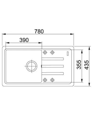 Мойка для кухни прямоугольная Franke Malta BSG 611-78, 780x435x200 мм, каменная, оникс купить в Днепре и Киеве - цена от КТУ