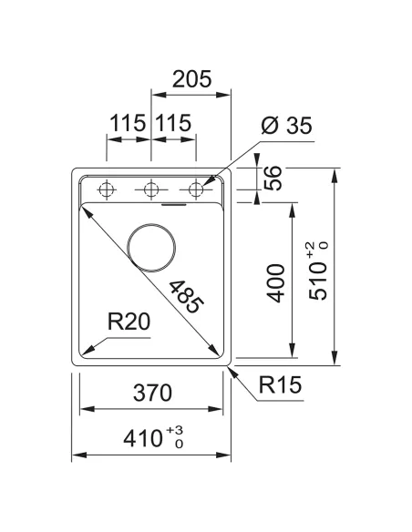 Мойка для кухни прямоугольная Franke Maris MRG 610-37 TL, 410x510x200 мм, каменная, сахара купить в Днепре и Киеве - цена от КТУ