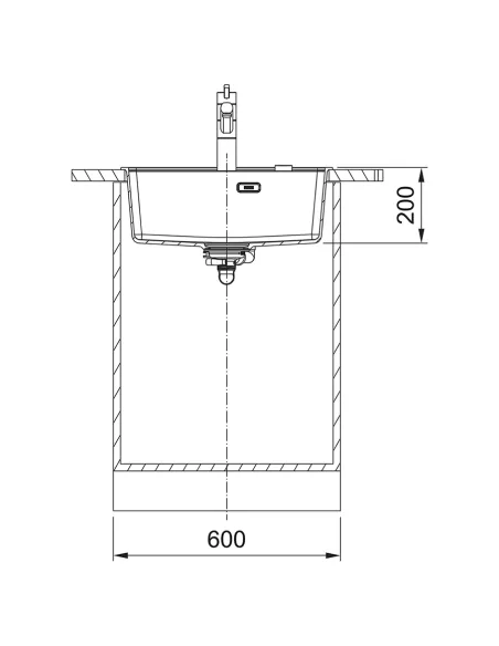 Мийка кухонна кам`яна прямокутна Franke Maris MRG 610-52 TL, 560x510x200 мм, мигдаль купити у Дніпрі та Києві - ціна від КТУ