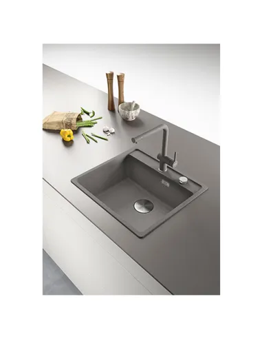 Мойка для кухни прямоугольная Franke Maris MRG 610-52 TL, 560x510x200 мм, каменная, серый камень купить в Днепре и Киеве - цена 