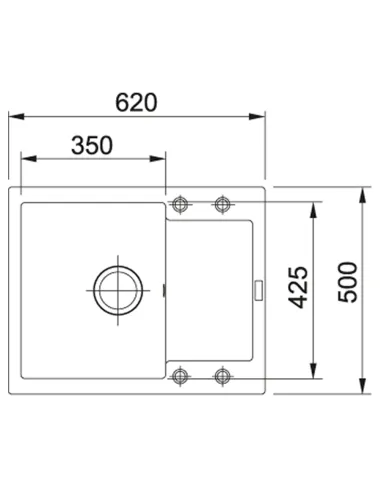 Мийка кухонна кам`яна прямокутна Franke Maris MRG 611-62, 620x500x200 мм, онікс купити у Дніпрі та Києві - ціна від КТУ