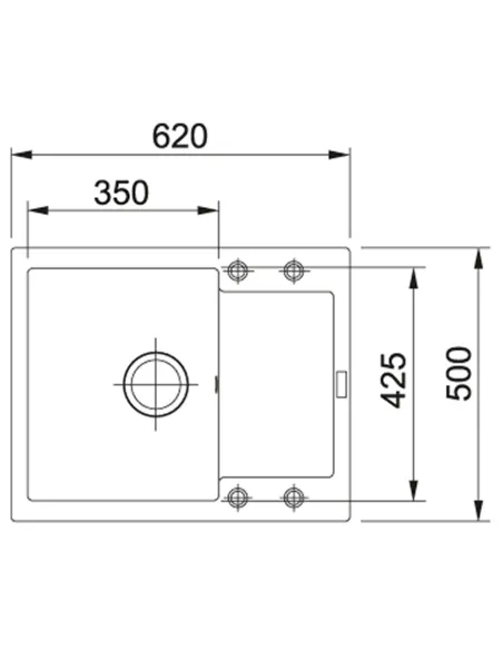 Мийка кухонна кам`яна прямокутна Franke Maris MRG 611-62, 620x500x200 мм, онікс купити у Дніпрі та Києві - ціна від КТУ