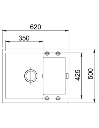 Мийка кухонна кам`яна прямокутна Franke Maris MRG 611-62, 620x500x200 мм, цукру купити у Дніпрі та Києві - ціна від КТУ