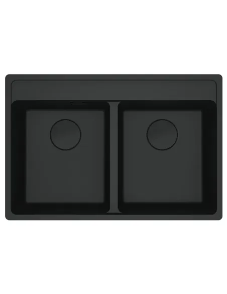 Мийка для кухні прямокутна Franke Maris MRG 620 TL, 760x510x200 мм, кам`яна, Black Edition