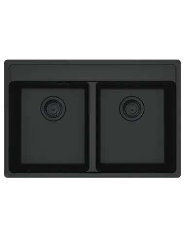 Мийка для кухні прямокутна Franke Maris MRG 620 TL, 760x510x200 мм, кам`яна, чорна матова