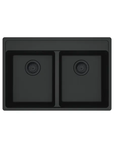 Мийка для кухні прямокутна Franke Maris MRG 620 TL, 760x510x200 мм, кам`яна, чорна матова