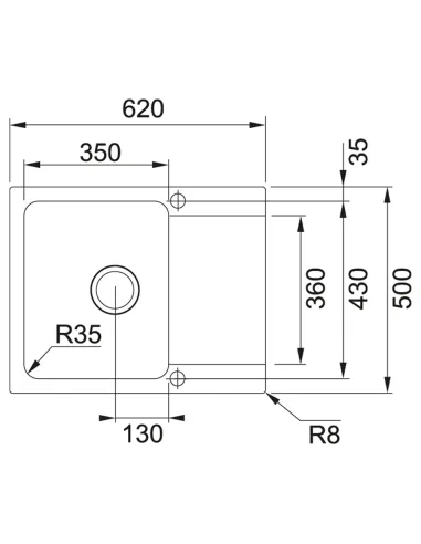 Мойка для кухни прямоугольная Franke Orion OID 611-62, 620x500x180 мм, каменная, бежевая купить в Днепре и Киеве - цена от КТУ