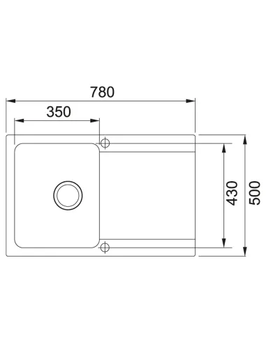 Мийка кухонна кам`яна прямокутна Franke Orion OID 611-78, 780x500x180 мм, бежева купити у Дніпрі та Києві - ціна від КТУ