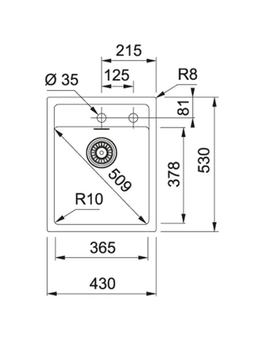 Мийка кухонна кам`яна прямокутна Franke SID 610-40, 430х530х200 мм, чорна купити у Дніпрі та Києві - ціна від КТУ