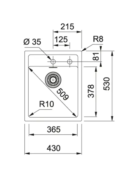 Мийка кухонна кам`яна прямокутна Franke SID 610-40, 430х530х200 мм, чорна купити у Дніпрі та Києві - ціна від КТУ