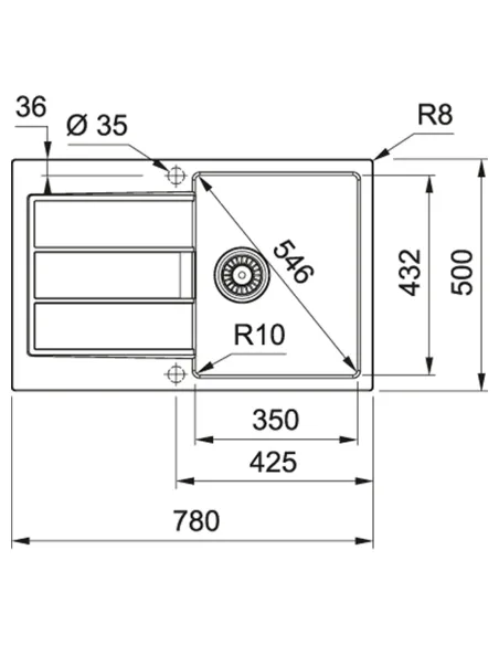 Мойка для кухни прямоугольная Franke Sirius 2.0 S2D 611-78, 780x500x200 мм, каменная, черная купить в Днепре и Киеве - цена от К