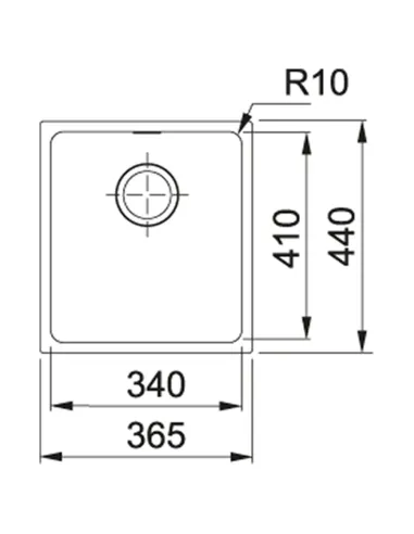 Мойка для кухни прямоугольная Franke Sirius SID 110-34, 370x435x200 мм, каменная, черная купить в Днепре и Киеве - цена от КТУ