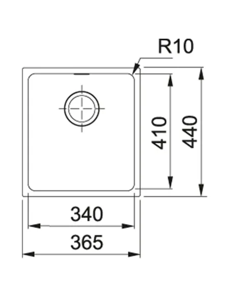 Мойка для кухни прямоугольная Franke Sirius SID 110-34, 370x435x200 мм, каменная, черная купить в Днепре и Киеве - цена от КТУ