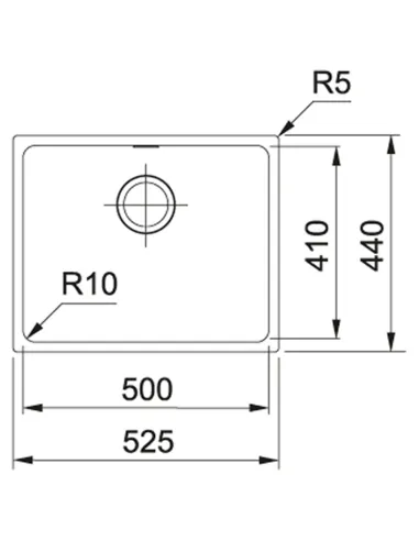 Мойка для кухни прямоугольная Franke Sirius SID 110-50, 570x480x200 мм, каменная, серая купить в Днепре и Киеве - цена от КТУ