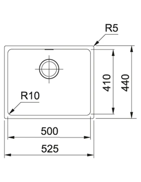Мойка для кухни прямоугольная Franke Sirius SID 110-50, 570x480x200 мм, каменная, серая купить в Днепре и Киеве - цена от КТУ