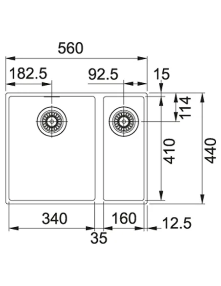 Мийка кухонна кам`яна прямокутна Franke Sirius SID 160, 560x440x200 мм, чорна купити у Дніпрі та Києві - ціна від КТУ
