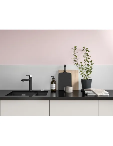 Мийка кухонна кам`яна прямокутна Franke Sirius SID 160, 560x440x200 мм, чорна купити у Дніпрі та Києві - ціна від КТУ