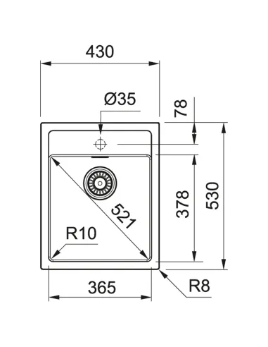 Мийка кухонна кам`яна прямокутна Franke Sirius SID 610-40, 430x530x200 мм, бежева купити у Дніпрі та Києві - ціна від КТУ
