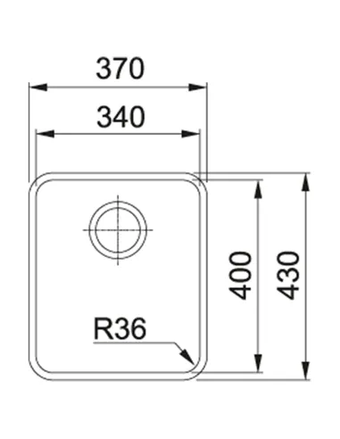 Миття кухонне прямокутне Franke Aton ANX 110-34, 340x400x190 мм купити в Дніпрі та Києві - ціна від КТУ