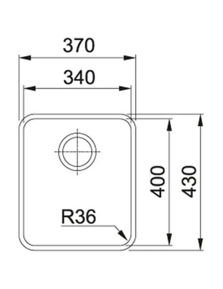 Миття кухонне прямокутне Franke Aton ANX 110-34, 340x400x190 мм купити в Дніпрі та Києві - ціна від КТУ