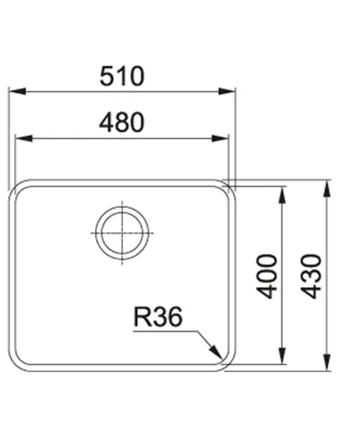 Мойка для кухни прямоугольная Franke Aton ANX 110-48, 510x430x190 мм, из нержавеющей стали купить в Днепре и Киеве - цена от КТУ