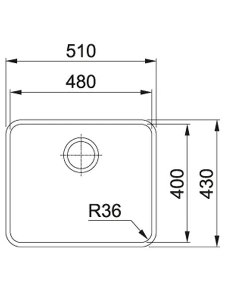Мойка для кухни прямоугольная Franke Aton ANX 110-48, 510x430x190 мм, из нержавеющей стали купить в Днепре и Киеве - цена от КТУ