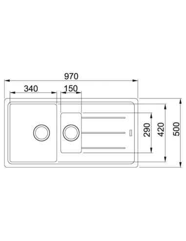 Мойка для кухни прямоугольная Franke BFG 651 970х500х200 мм, оникс, каменная купить в Днепре и Киеве - цена от КТУ