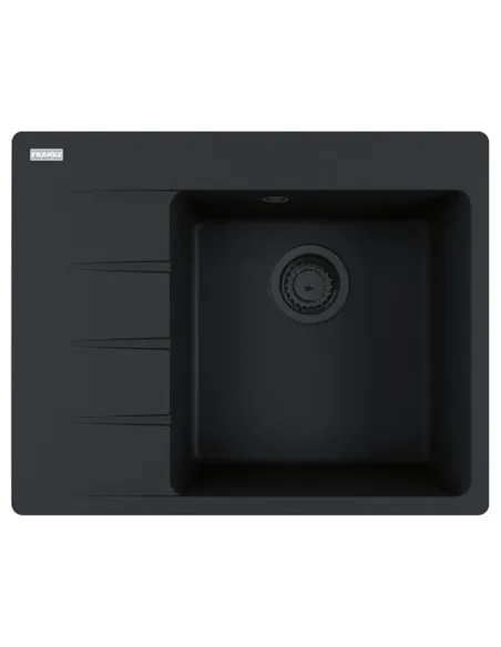 Мойка для кухни прямоугольная Franke Centro CNG 611-62 TL Black Edition, 620х500х200 мм, крыло слева, каменная купить в Днепре и
