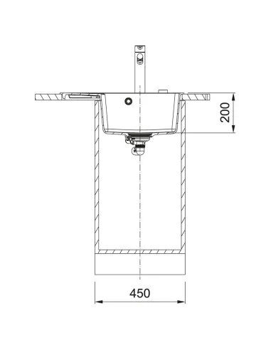 Мойка для кухни прямоугольная Franke Centro CNG 611-62 TL Black Edition, 620х500х200 мм, крыло слева, каменная купить в Днепре и