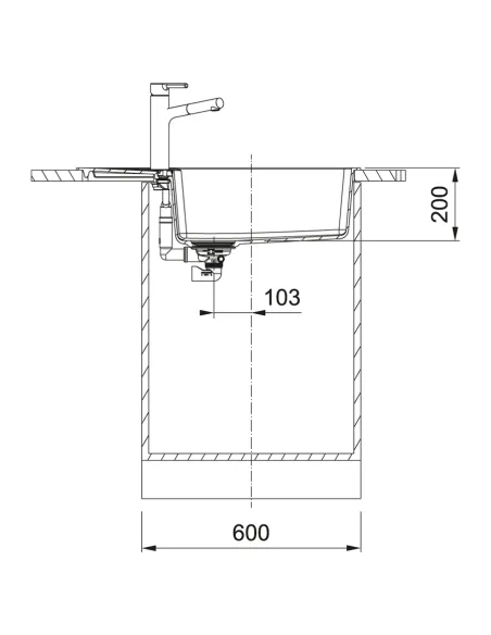 Мойка для кухни прямоугольная Franke Centro CNG 611-78 XL 780х500х200 мм, серый камень, каменная купить в Днепре и Киеве - цена 