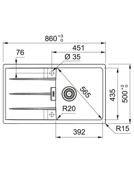 Мойка для кухни прямоугольная Franke Centro CNG 611-86 860х500х200 мм, бежевая, каменная купить в Днепре и Киеве - цена от КТУ