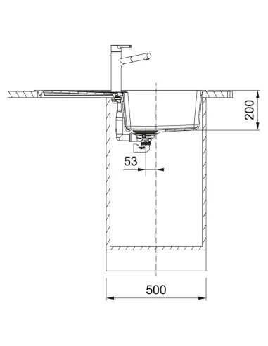 Мойка для кухни прямоугольная Franke Centro CNG 611-86 860х500х200 мм, оникс, каменная купить в Днепре и Киеве - цена от КТУ