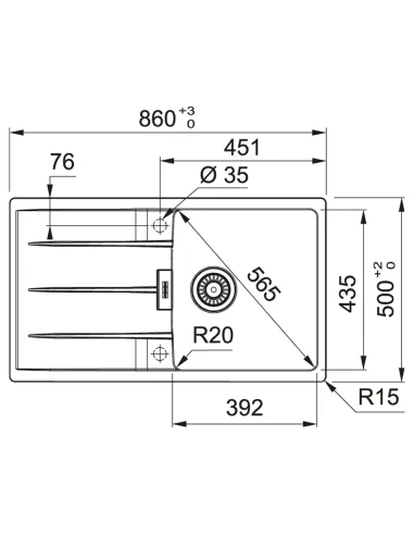Мийка для кухні з граніту Franke CNG 611-86 чорна матова купити у Дніпрі та Києві - ціна від КТУ