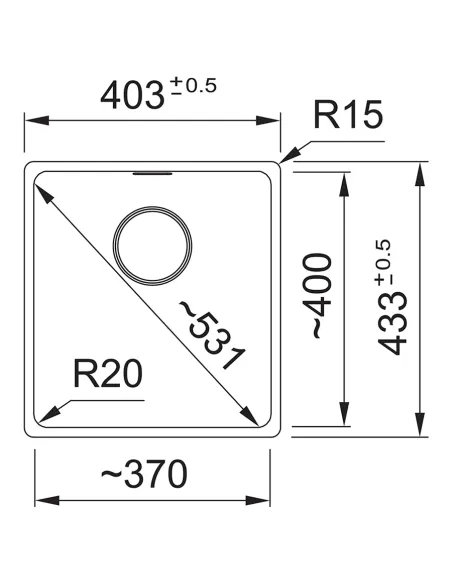 Мойка для кухни прямоугольная Franke Maris MRG 110-37, 403х433х200 мм, Black Edition, каменная купить в Днепре и Киеве - цена от