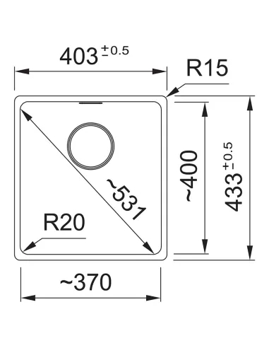 Мойка для кухни прямоугольная Franke Maris MRG 110-37, 403х433х200 серый камень, каменная купить в Днепре и Киеве - цена от КТУ