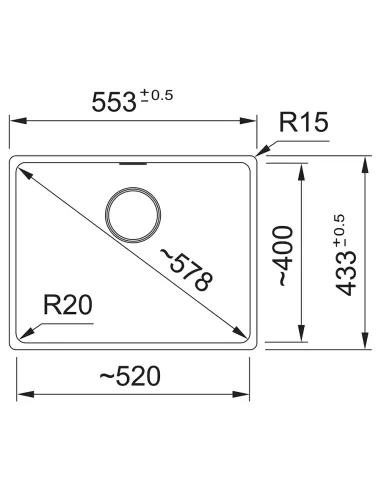 Мойка для кухни прямоугольная Franke Maris MRG 110-52, 553х433х200 мм, миндаль, каменная купить в Днепре и Киеве - цена от КТУ