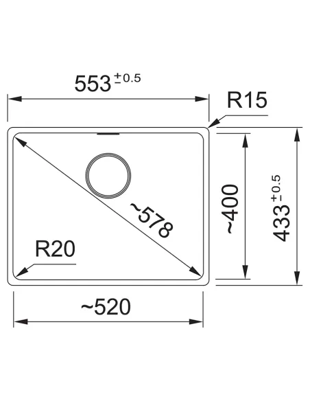 Мойка для кухни прямоугольная Franke Maris MRG 110-52, 553х433х200 мм, миндаль, каменная купить в Днепре и Киеве - цена от КТУ
