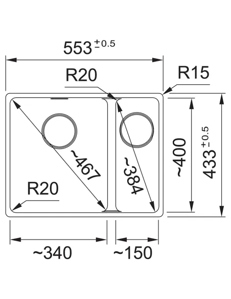 Мойка для кухни прямоугольная Franke Maris MRG 160, 553х433х200 мм, Black Edition, каменная купить в Днепре и Киеве - цена от КТ