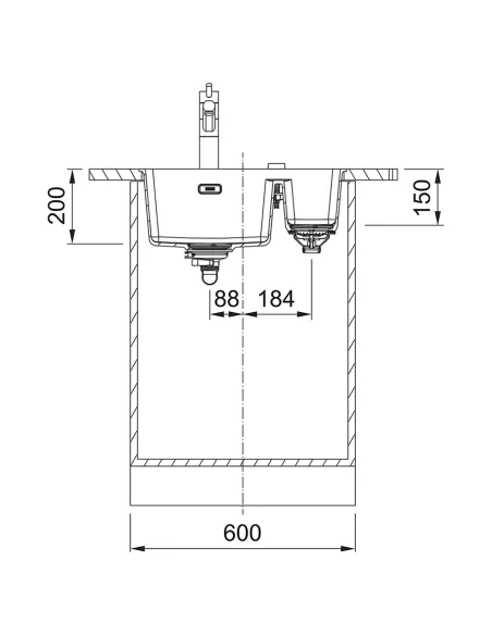 Мойка для кухни прямоугольная Franke Maris MRG 160, 553х433х200 мм, Black Edition, каменная купить в Днепре и Киеве - цена от КТ
