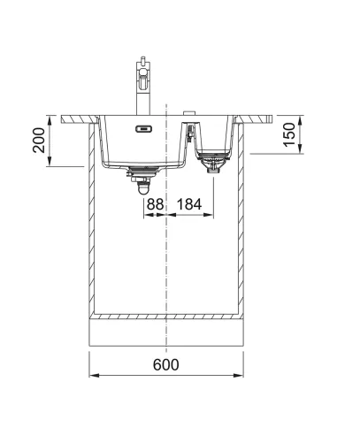Мойка для кухни прямоугольная Franke Maris MRG 160, 553х433х200 мм, серый камень, каменная купить в Днепре и Киеве - цена от КТУ