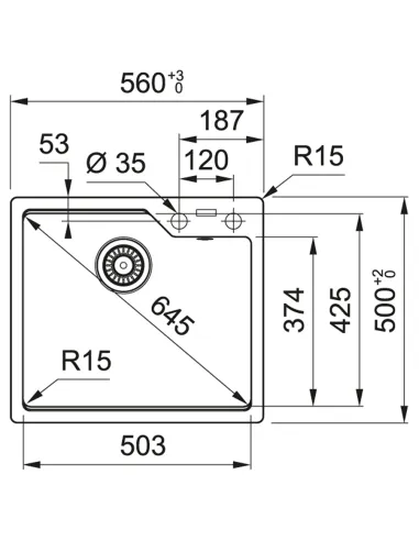 Мойка для кухни прямоугольная Franke Urban UBG 610-56, 560х500х230 мм, оникс, каменная купить в Днепре и Киеве - цена от КТУ