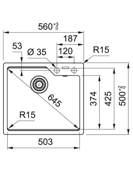 Мойка для кухни прямоугольная Franke Urban UBG 610-56, 560х500х230 мм, оникс, каменная купить в Днепре и Киеве - цена от КТУ