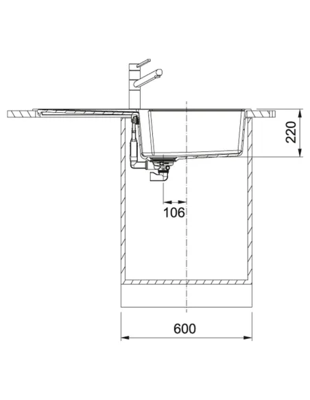 Мойка для кухни прямоугольная Franke Urban UBG 611-100 XL, 1000х500х220 мм, Black Edition, каменная купить в Днепре и Киеве - це
