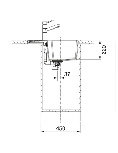 Мойка для кухни прямоугольная Franke Urban UBG 611-62,620х500х220 мм, серый сланец, каменная купить в Днепре и Киеве - цена от К