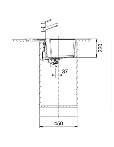 Мойка для кухни прямоугольная Franke Urban UBG 611-62,620х500х220 мм, серый сланец, каменная купить в Днепре и Киеве - цена от К