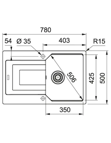 Мойка для кухни из гранита Franke UBG 611-78 оникс купити в Дніпрі та Києві - ціна від КТУ