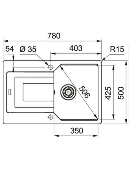 Мойка для кухни прямоугольная Franke Urban UBG 611-78, 780х500х220 мм, серый камень, каменная купить в Днепре и Киеве - цена от 