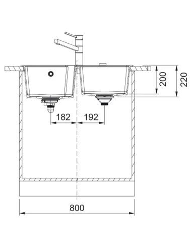 Мойка для кухни прямоугольная Franke Urban UBG 620-78, 780х500х220 мм, оникс, каменная купить в Днепре и Киеве - цена от КТУ