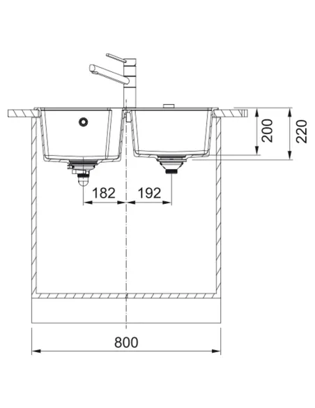 Мойка для кухни прямоугольная Franke Urban UBG 620-78, 780х500х220 мм, оникс, каменная купить в Днепре и Киеве - цена от КТУ
